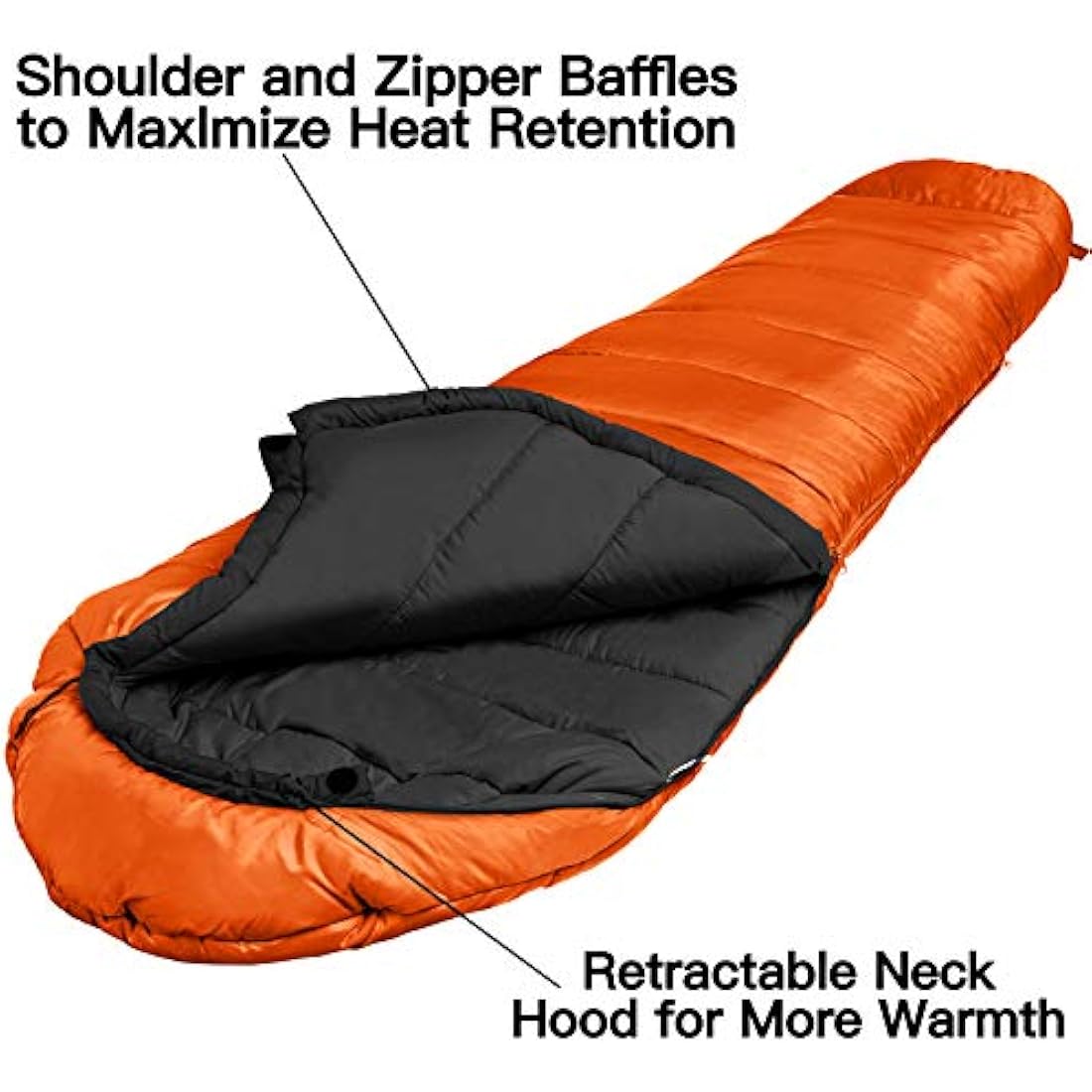Bessport Sleeping Bag, 4 Seasons 0°C Sleeping Bag, Small Pack Size & Ultralight Outdoor Sleeping Bag, Mummy Sleeping Bag for Camping, Travel, Outdoor and Tent