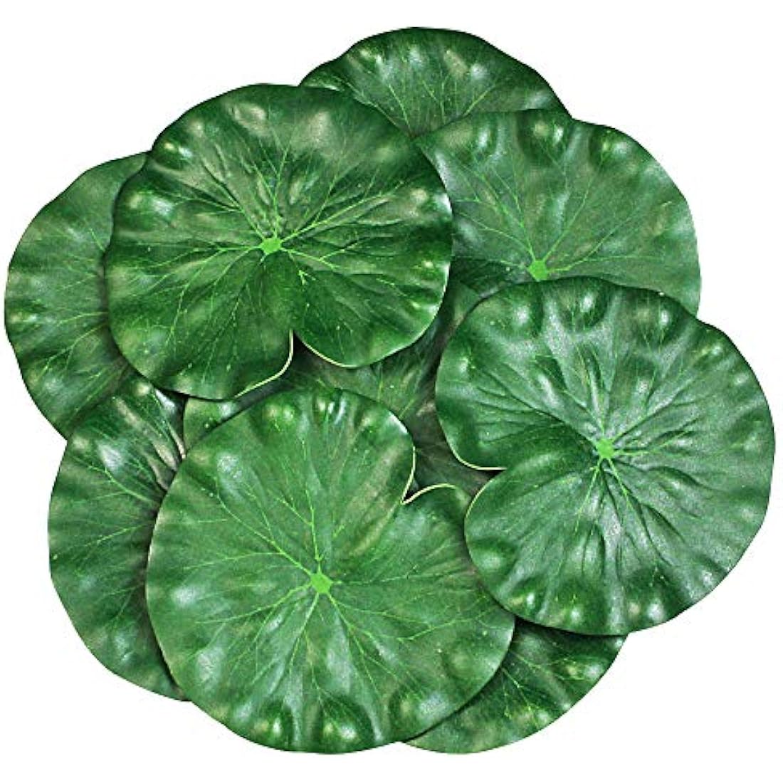 CODIRATO 10 Pcs Artificial Floating Foam Lotus Leaves Artificial Foliage Pond Decor - 18cm