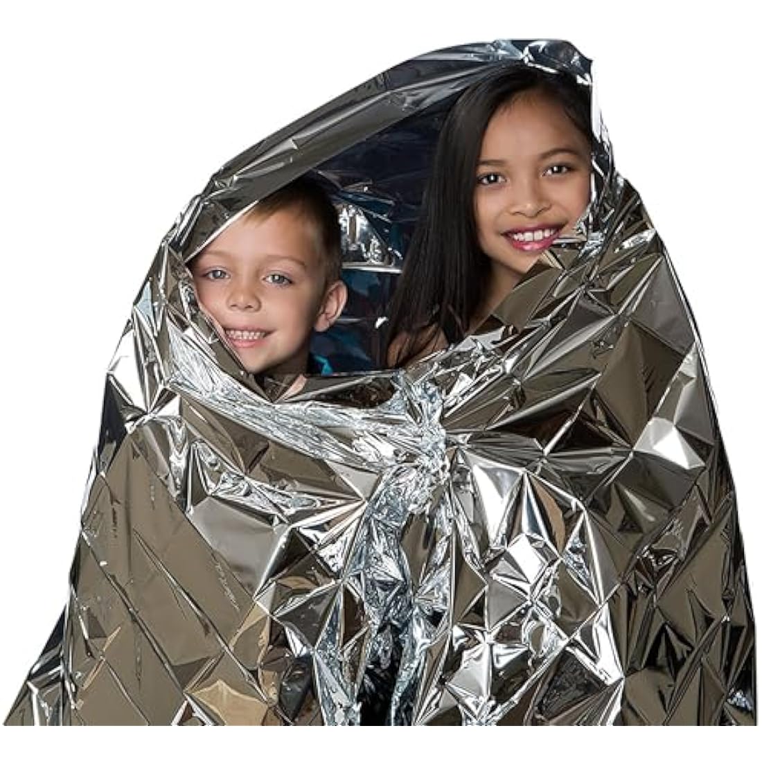MIXIAO Emergency Foil Blanket (Pack of 50), Survival Thermal Mylar Blankets Individually Packaged Perfect for Outdoors, Hiking, Survival, Marathons or First Aid