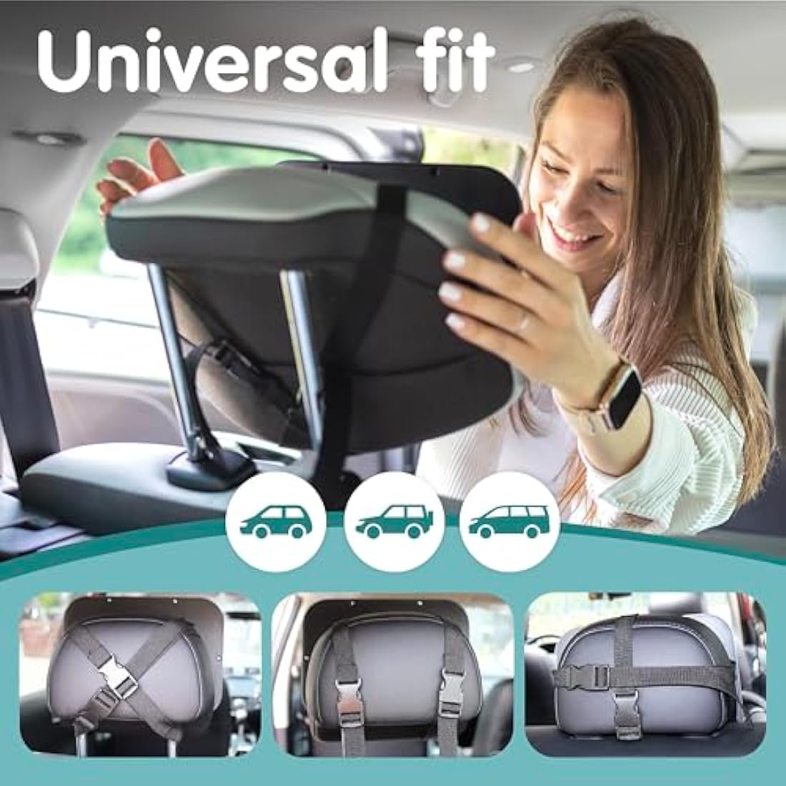 Onco Baby Car Mirror - 100% Shatterproof & Shakeproof, Award-Winning Car Mirror Baby Rear View, Non-Slip with 360° Rotation, Newborn Essentials