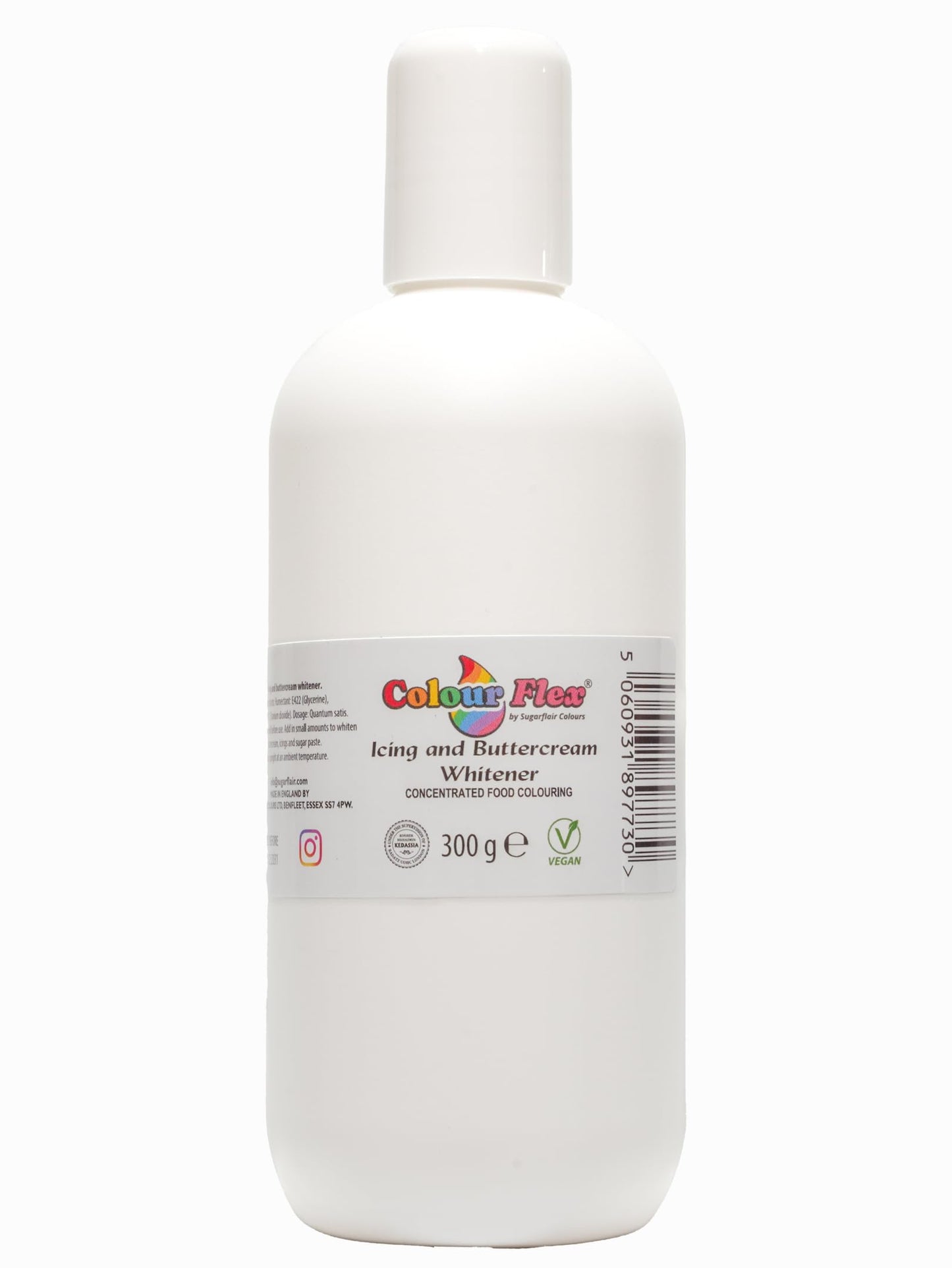 Colour Flex White Food Colouring, Icing Whitener for Buttercream, Sugarpaste, Royal Icing and Frostings - 300g