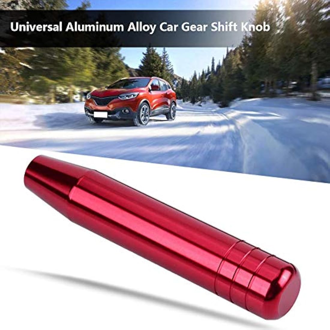EBTOOLS Shifter Gear for A Car - Universal Car Manual Gear Shift Knob Handle Shifter Lever 18Cm Aluminum Alloy(Black Red Blue)(Red)