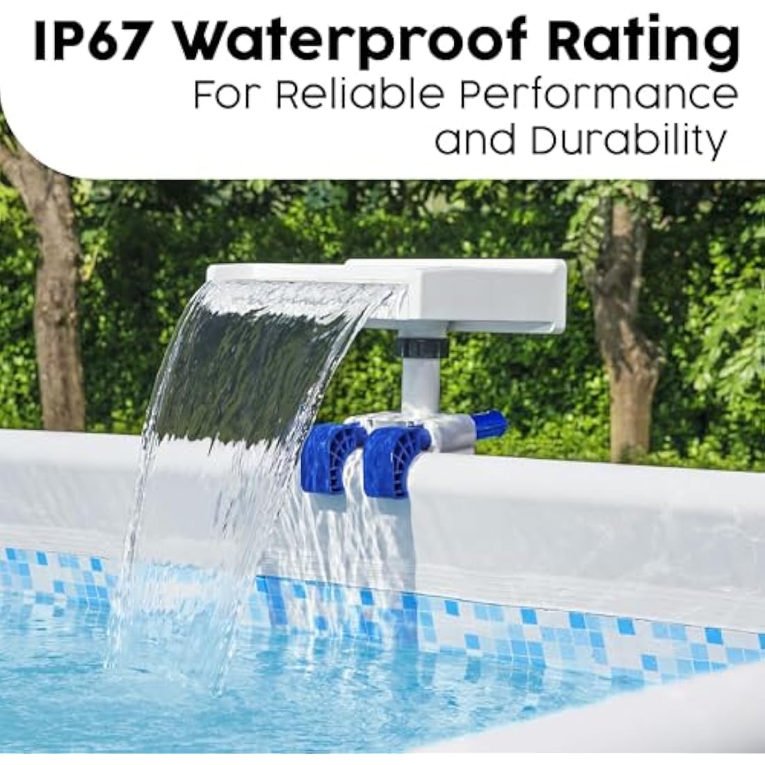 Bestway | Soothing LED Pool Waterfall for Above Ground Pools, 34.5cm x 249cm x 32cm