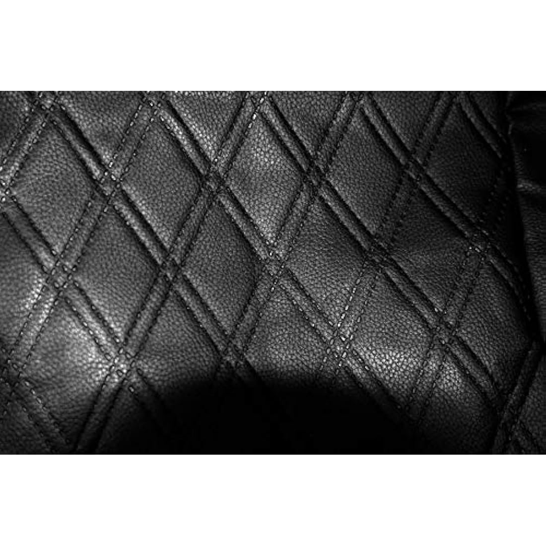 UKB4C Leatherette Front & Rear Car Van Seat Covers with Headrest Quilted pattern Black