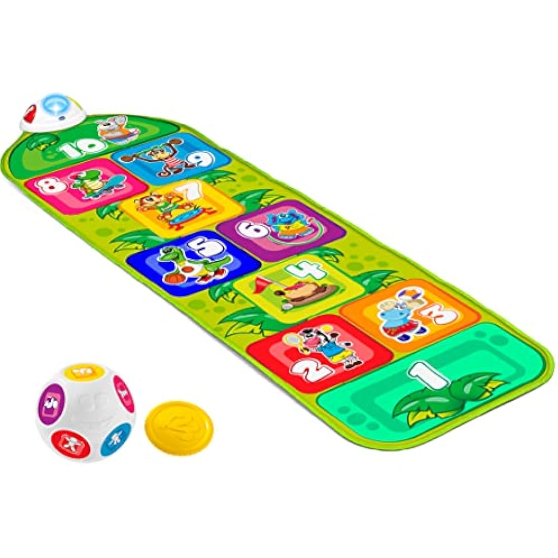 Chicco Jump & Fit Kids Playmat, Electronic and Interactive Game with Lights and Sounds, Hopscotch Game for Home, 2 Play Modes, 150 cm - Kids Toys Ages 2-5, 00009150000000