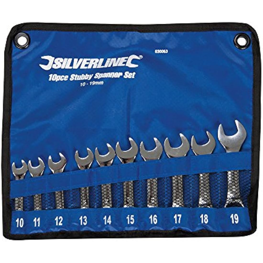 Silverline 630063 Stubby Spanner Set 10pce 10 - 19 mm