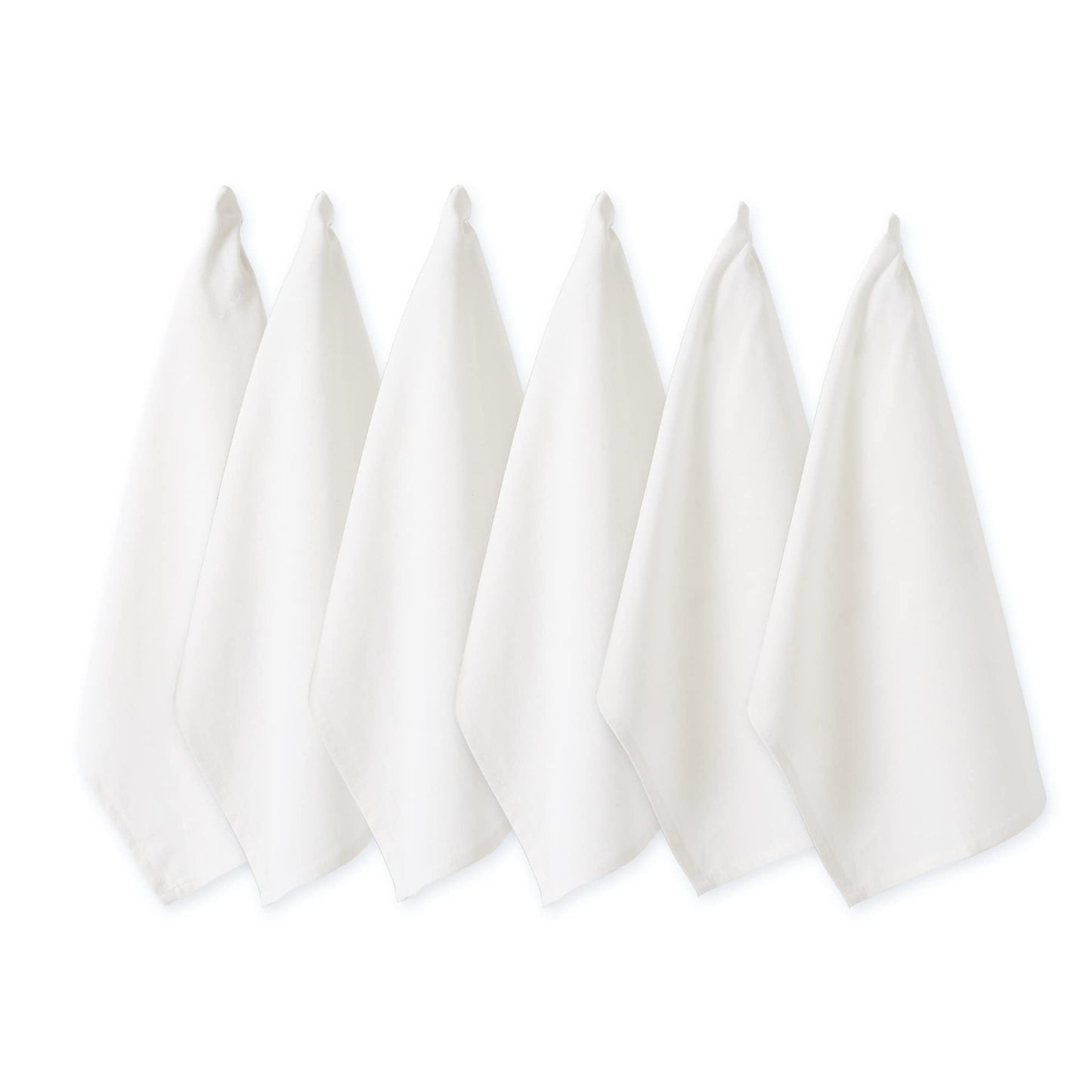 DII Cotton Flat Woven, White, Small Set, 18x28