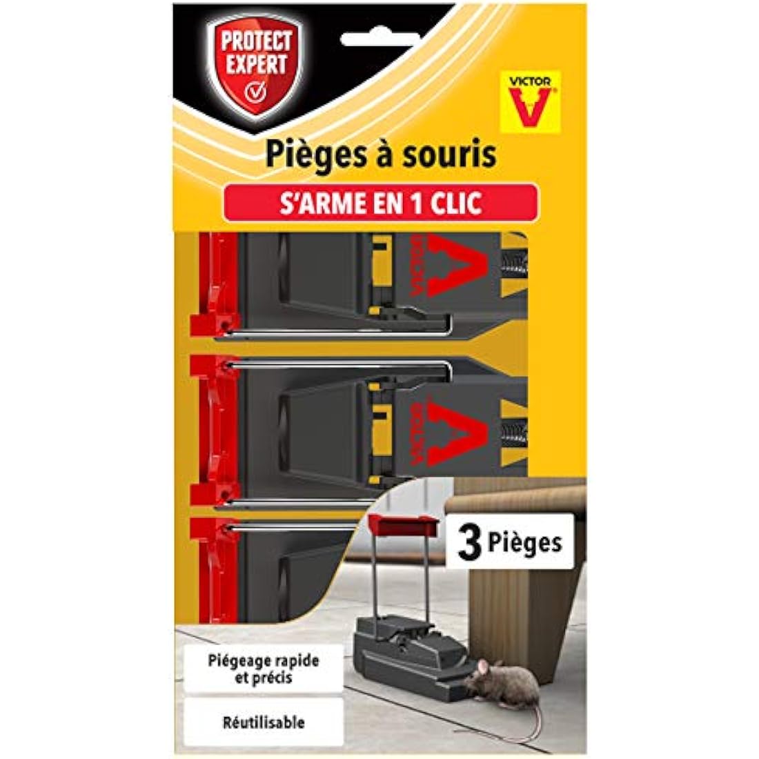 PROTECT EXPERT 3 TAPETTES A SOURIS PLASTIQUE SOUTRAP3