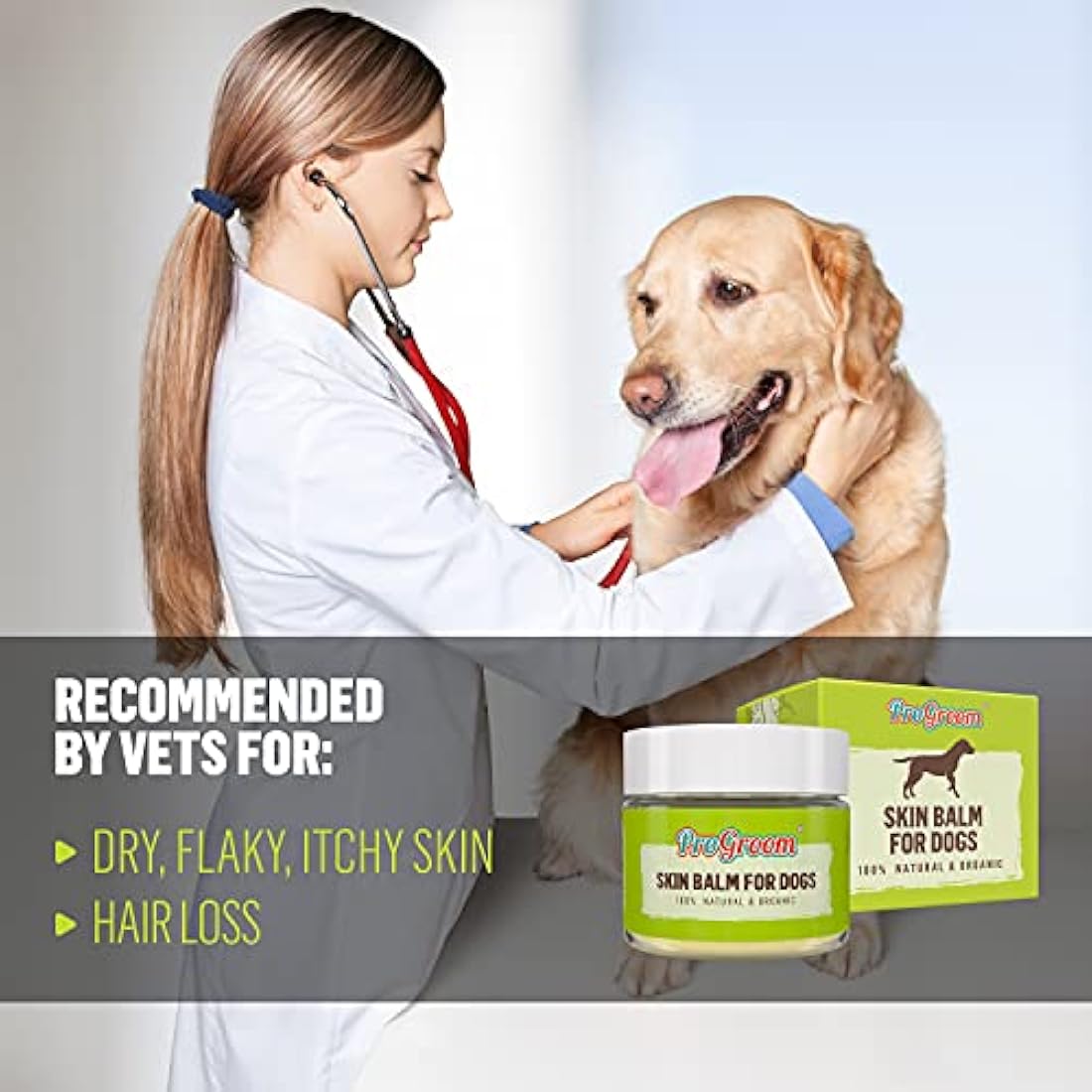 Dog Skin Balm for Itchy Skin - Natural and Organic Ointment for Dogs - Itchy Dog Balm Safe for Licking