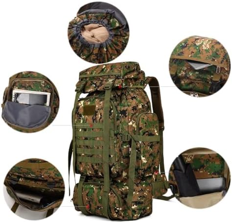 W WINTMING Military Hiking Backpack