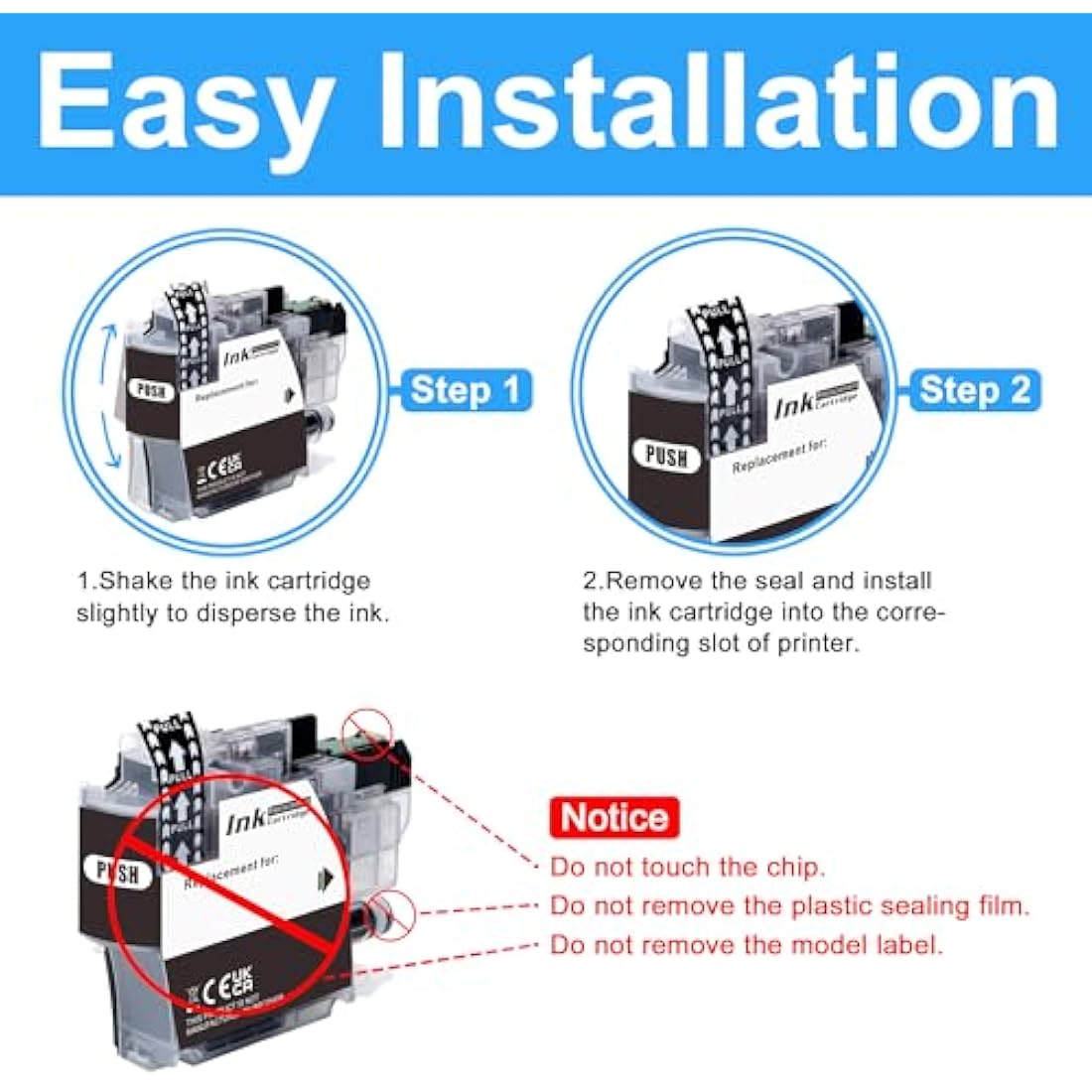 LCL Compatible Ink Cartridge LC-3237 LC3237 XL LC3237XL LC3237BK LC-3237BK LC-3237C LC-3237M LC-3237Y (4-pack KCMY) Replacement for Brother MFC-J5945DW MFC-J6945DW MFC-J6947DW HL-J6000DW