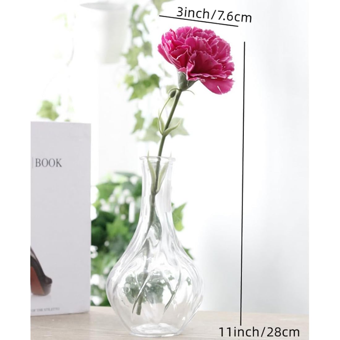 Rikyo 11 Inch Bouquets 10 Stem Rose Red Carnations,Outdoor UV Resistant No Fade Artificial Flower,Mini Carnation Silk Petals Fake Flowers Forever Plants for Photo Props Home Party and Wedding Decor
