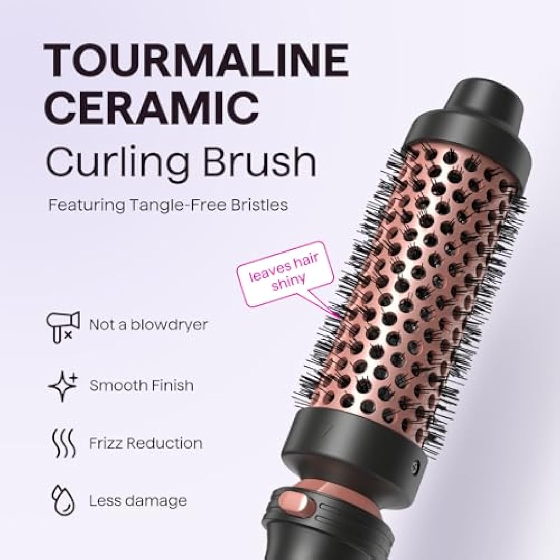 Wavytalk 5 in 1 Curling Wand Set, Multi Hair Curler Set with Thermal Brush and 4 Interchangeable Ceramic Curling Tongs(13-32 mm), Instant Heat Up Curling Iron (Rose Gold)