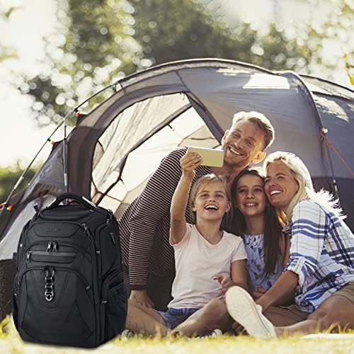 KROSER Travel Laptop Backpack 17.3 Inch XL TSA Computer Backpack Water-Repellent College Daypack Business Backpack with RFID Pockets & USB Port for Men/Women