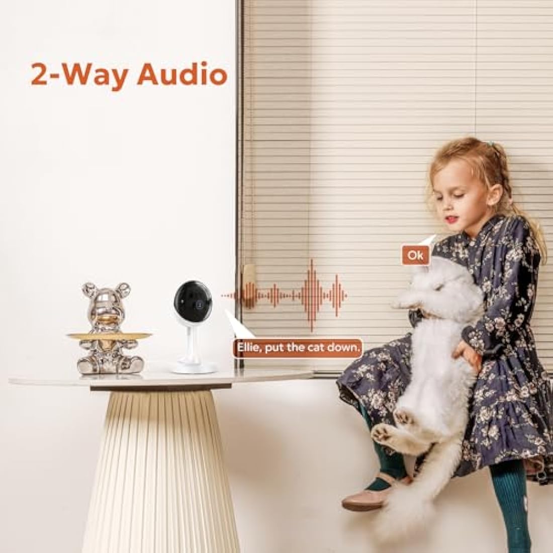 owltron 2K Indoor Camera 2 Pack, 2.4GHz Home Security Cameras for Baby & Elder, Motion Detection, Night Vision, 2-Way Talk WiFi Camera, Baby Monitor Works with APP & Alexa