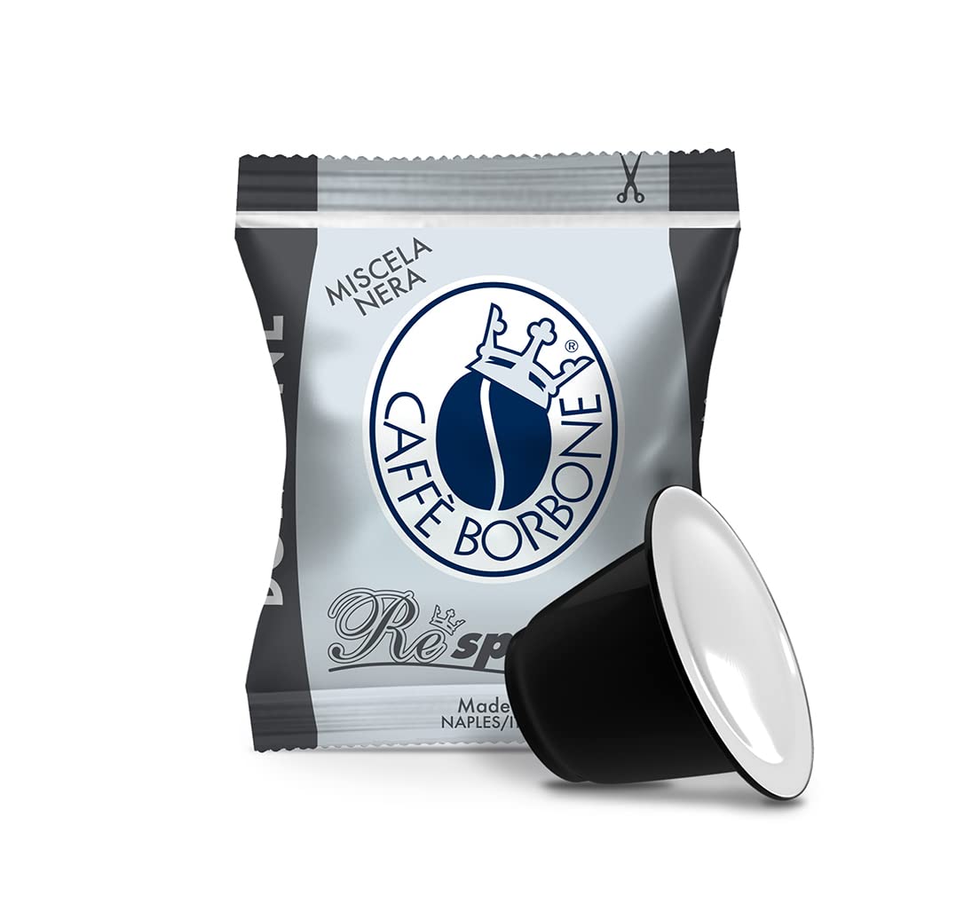 Caff? Borbone Respresso, Black Coffee Blend - 100 Capsules - Compatible with Nespresso Coffee Machines for Domestic Use