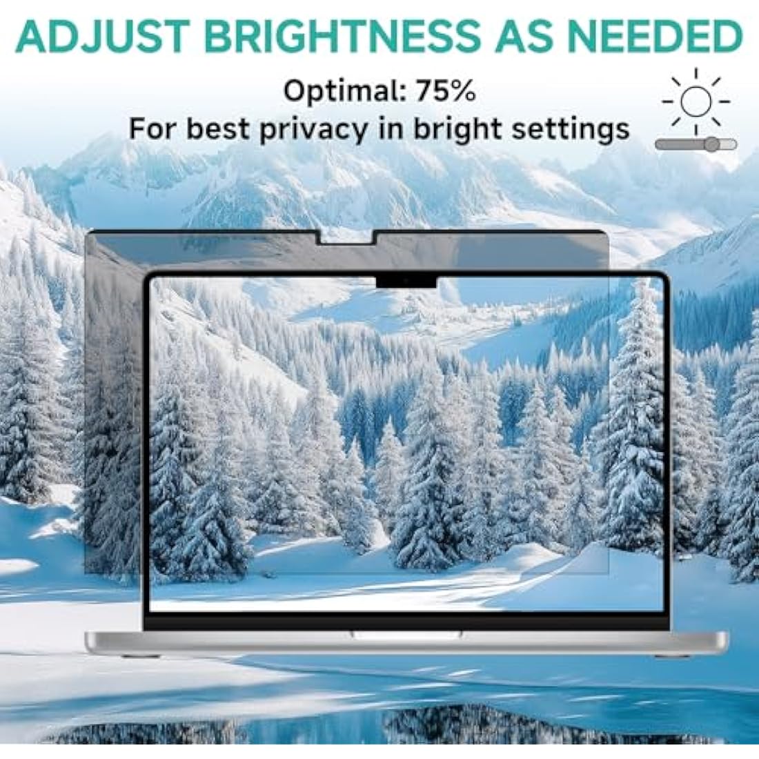 ZOEGAA Magnetic Macbook Pro 14 Inch Privacy Screen(2021-2024,M4,M3,M2,M1),Removable Anti-Blue Light Privacy Screen for MacBook Pro 14 with Webcam Cover