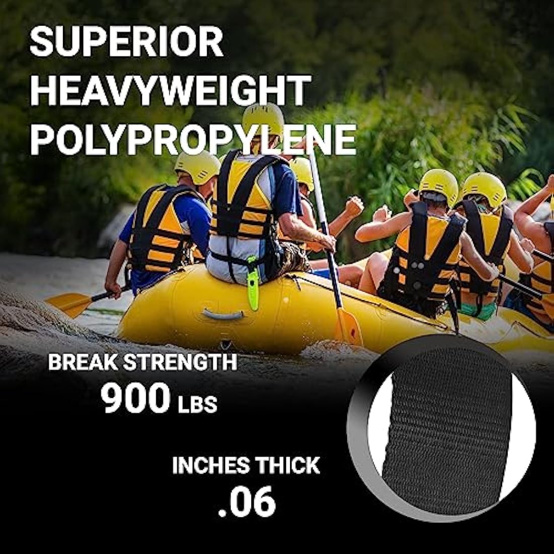 Strapworks Heavyweight Polypropylene Webbing - Heavy Duty Poly Strapping for Outdoor DIY Gear Repair