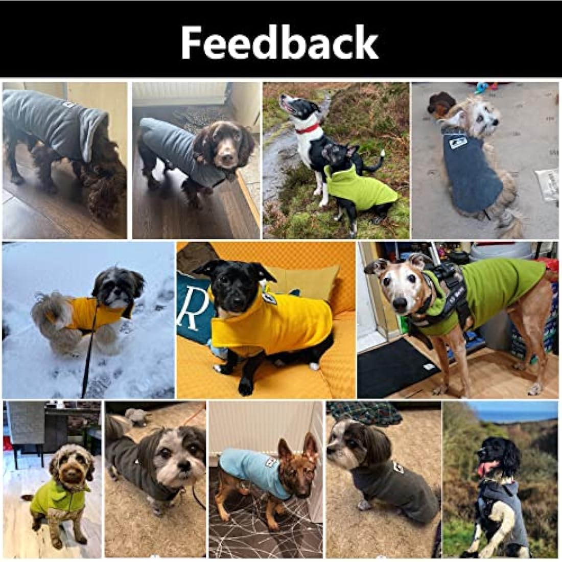 Morezi Cozy Fleece Dog Coats Puppy Clothes Elastic Belly Vest Waistcoat Winter Warm Jacket Reversible Dog Coat for Small Medium Large Dogs - Gray - S
