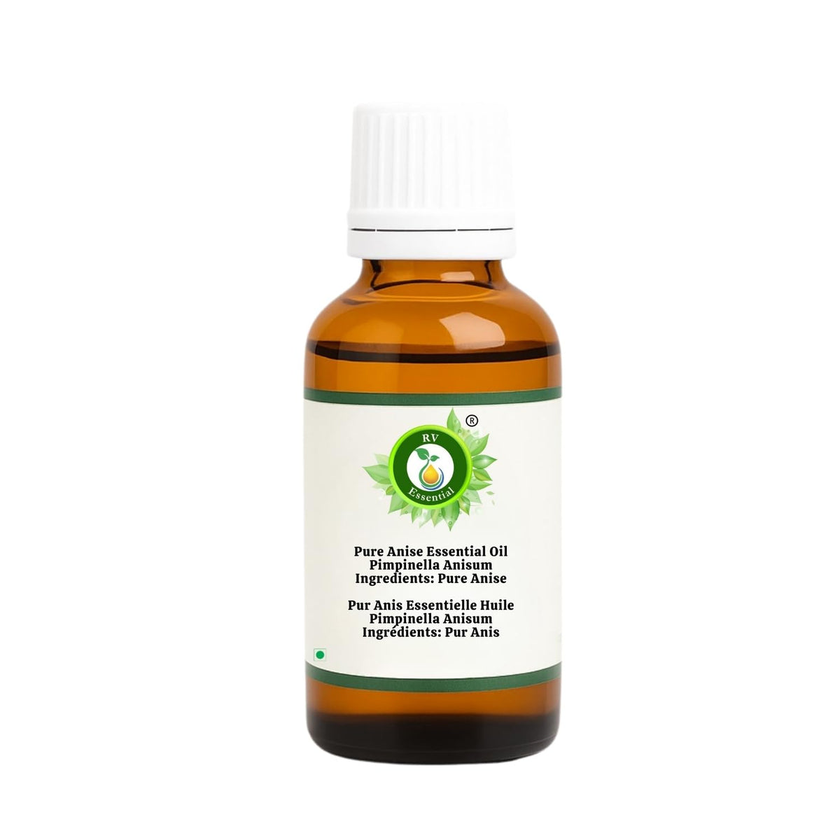 R V Essential Pure Anise Essential Oil 30ml (1.01oz)- Pimpinella Anisum (100% Pure and Natural Steam Distilled)