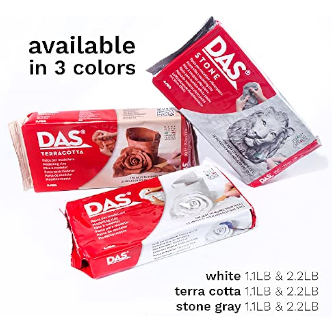 DAS Terracotta Air-Hardening 500g Modelling Clay, For Professionals & Hobbyists