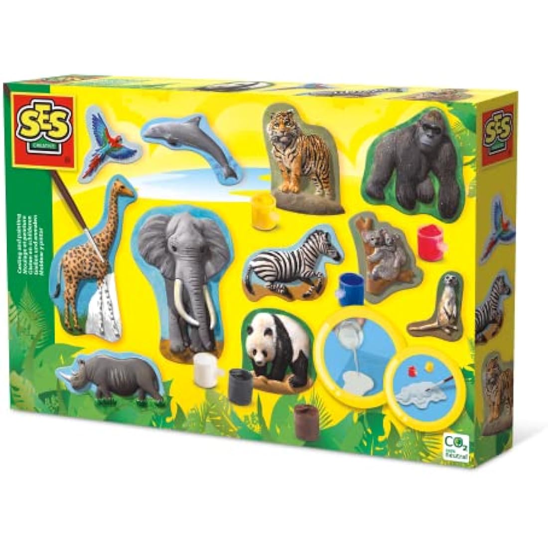 SES Creative 1132 Casting & Painting Animals, Mixed Colours, for 5 years to 9 years