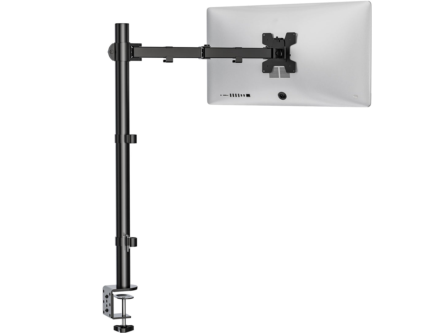 WALI Single Monitor Arm for Screen Up to 32 Inch, Extra Tall Articulating Monitor Mount, Desk Monitors Stand with Tilt Swivel Rotate, Holds Screen Up