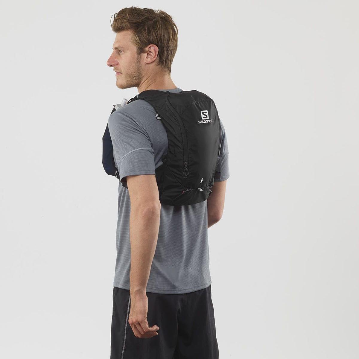 Salomon Agile 6 Unisex Unisex Hydration Vest, Trail Running, MTB, Running, Hiking, Dynamic Comfort, Quick Access, and Versatility, Black