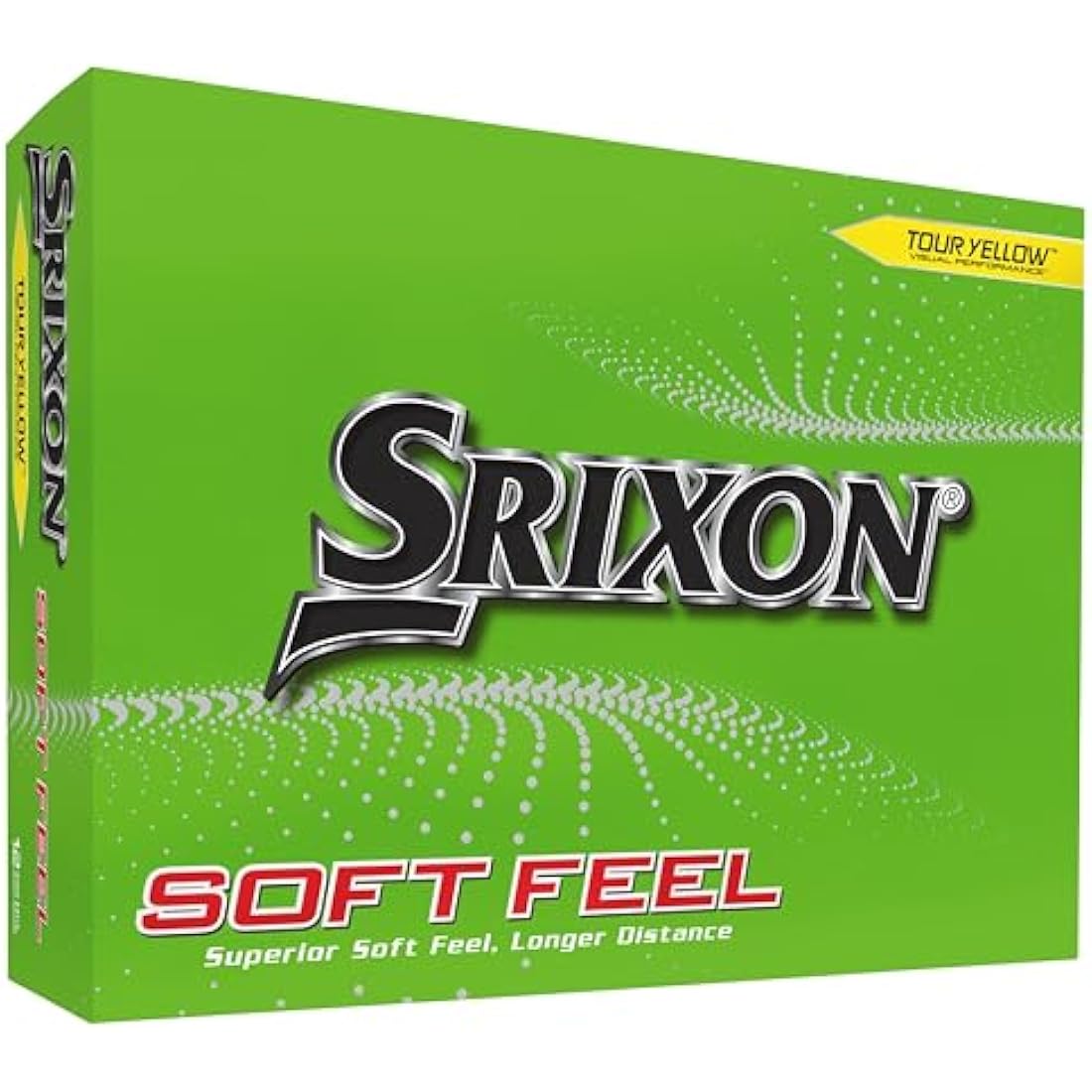 Srixon SOFT FEEL_13 & 14 Ultra-soft and long distance golf balls| Stable trajectory and controlled spin| Premium feel and control around the green| Yellow/White