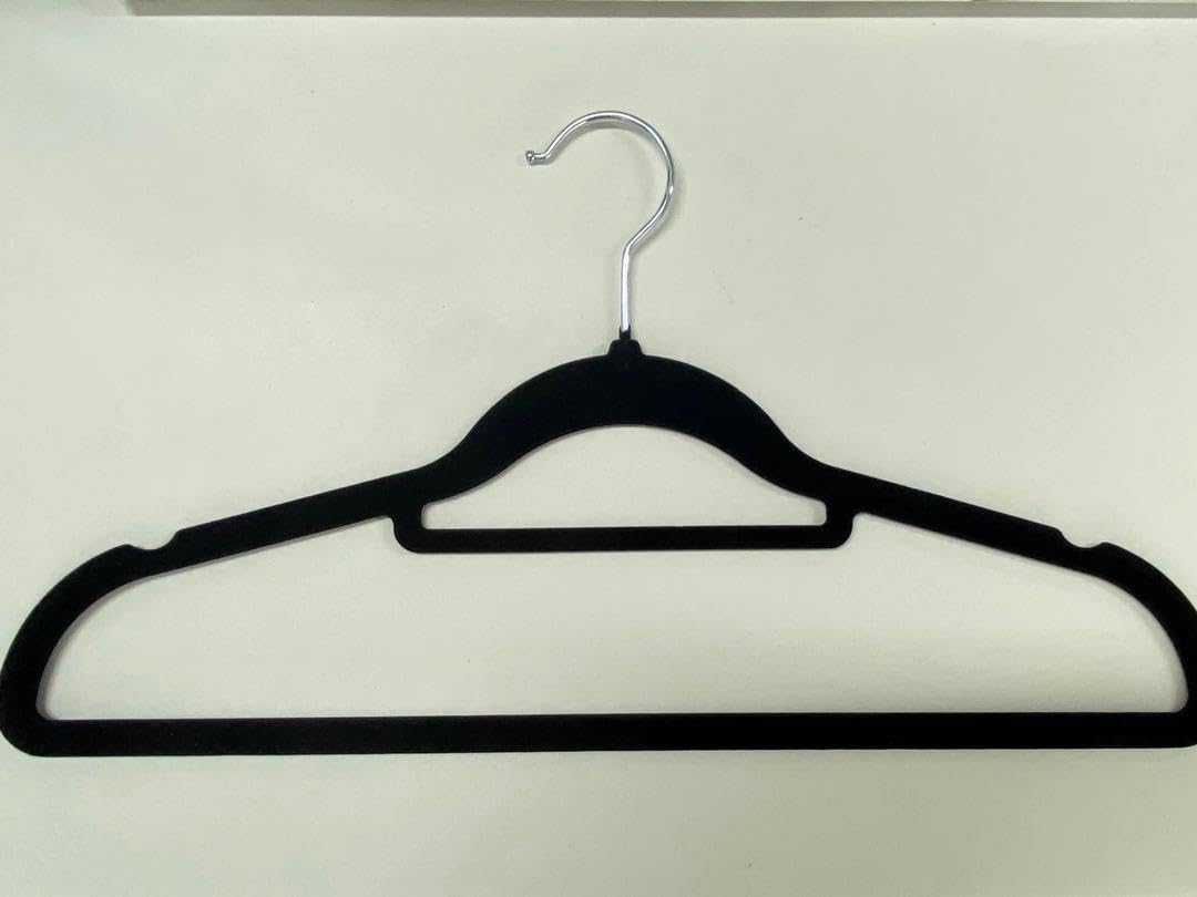 JH AUTOSTORES - 25 Pack Non Slip Velvet Coat Space Saving Adult Hangers for Clothes – Hangers with Tie Organizer & Swivel Hooks