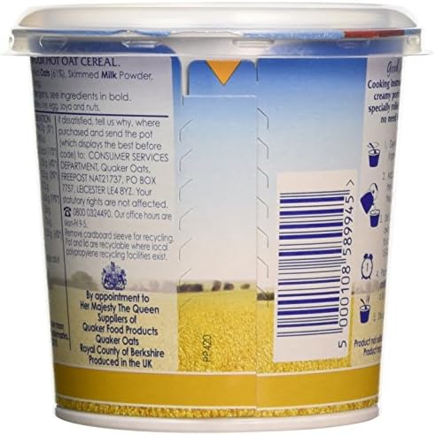 Quaker Oat So Simple Golden Syrup Porridge Pots, 57 g (Pack of 8)