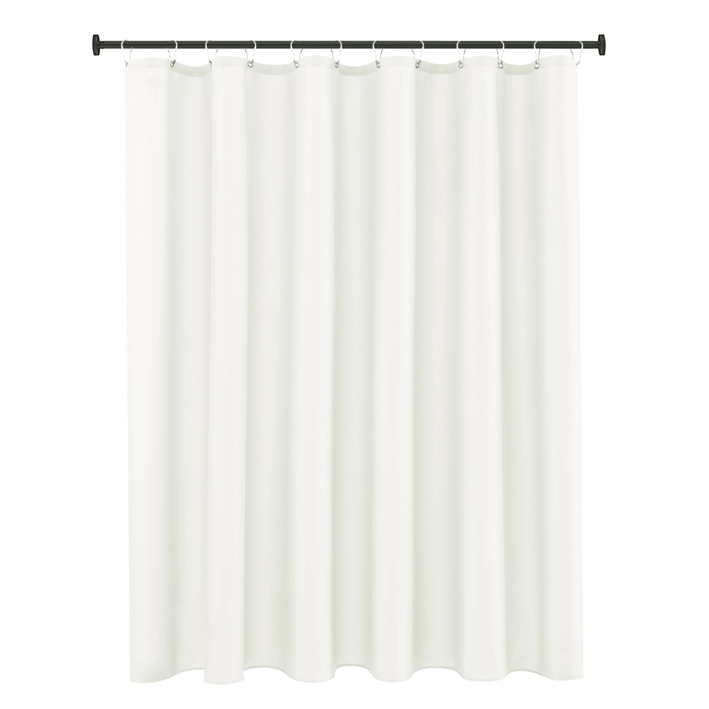Biscaynebay Fabric Shower Curtain Liner, Water Resistant Bathroom Curtain Liner, 72 X 72, Ivory