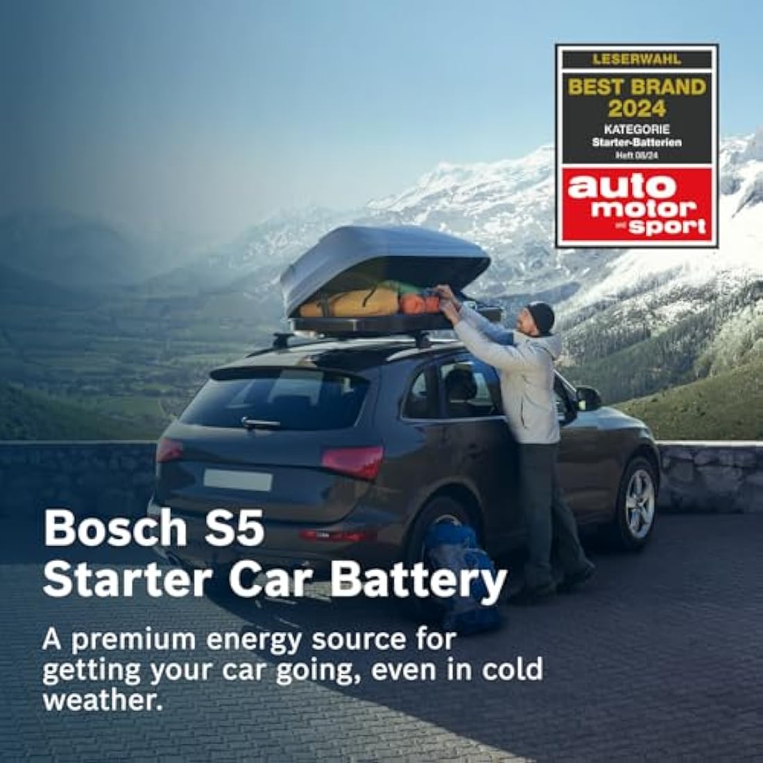 Bosch S5 013 Car Battery 100 A/h - 830 A - 12 V Battery, Type 019, Lead-acid for Non-Start/Stop Vehicles, Left (-) Right (+), 353 x 175 x 190 mm - For Vehicles with High Electrical Needs