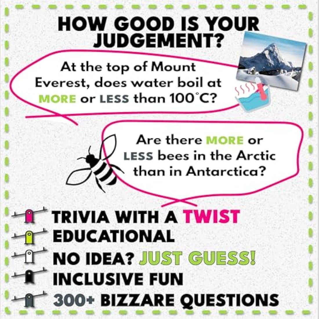 More or Less Science & Nature Edition Card Game | 2 Players + | Travel & Pocket Card Game for Kids, Teens & Adults | Play Anywhere