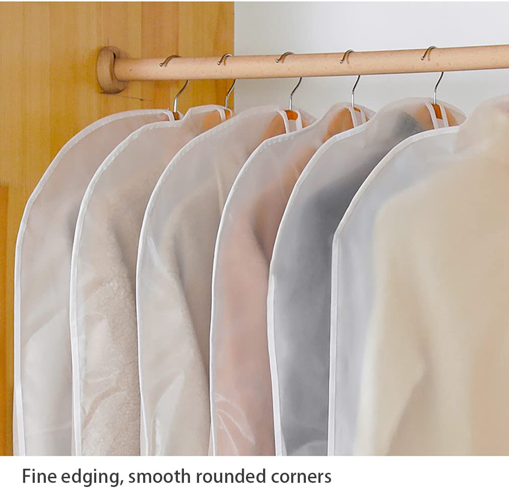 DDGAO Garment Covers Dustproof Clothes Covers Moth Proof Coat Bag with Zip PEVA Translucent Dress Cover Waterproof Anti-mite Breathable Suit