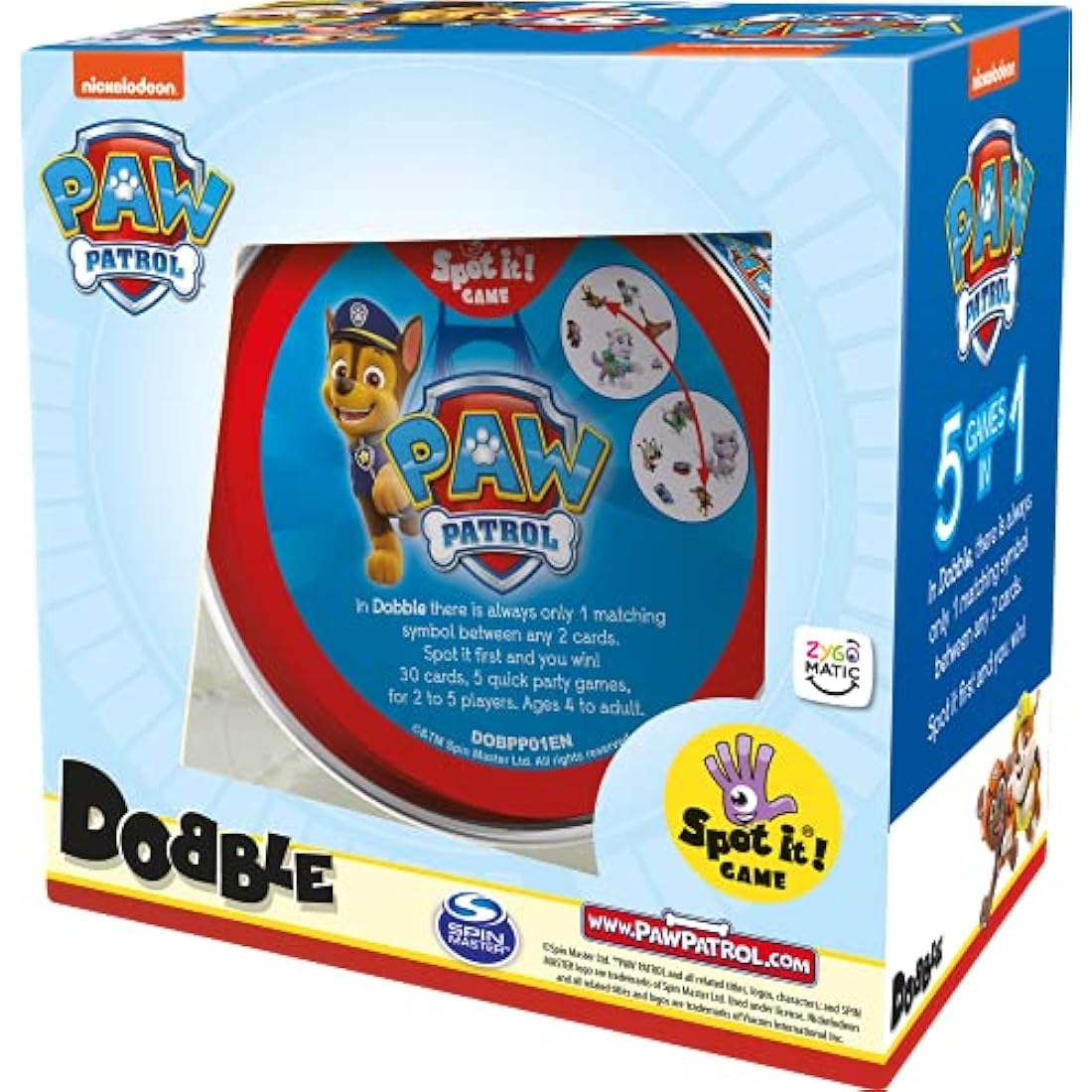Asmodee Dobble Paw Patrol Card Game Ages 4+ 2-5 Players 10 Minutes Playing Time