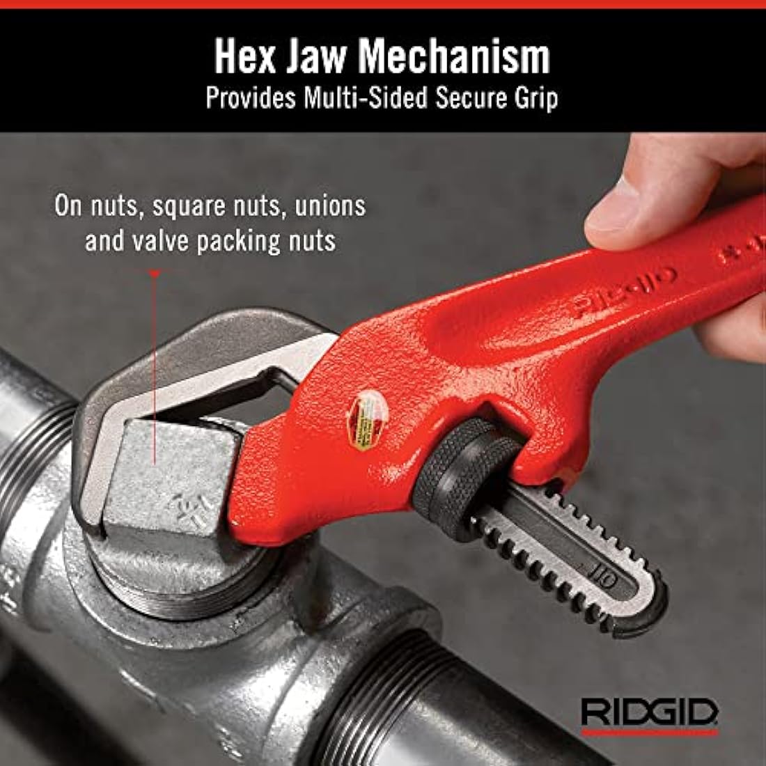 RIDGID 31305 Model E-110 Hex Wrench, 9-1/2-inch Offset Hex Wrench,Red, Black