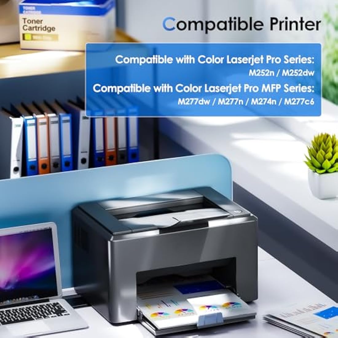 NOGIVY 201X CF400X Toner Cartridges Replacement for HP 201X CF400X 201A CF400A Compatible with Color Laserjet Pro MFP M277dw M252dw M277n M252n M274n M277c6 (1 Black 1 Cyan 1 Yellow 1 Magenta, 4-Pack)