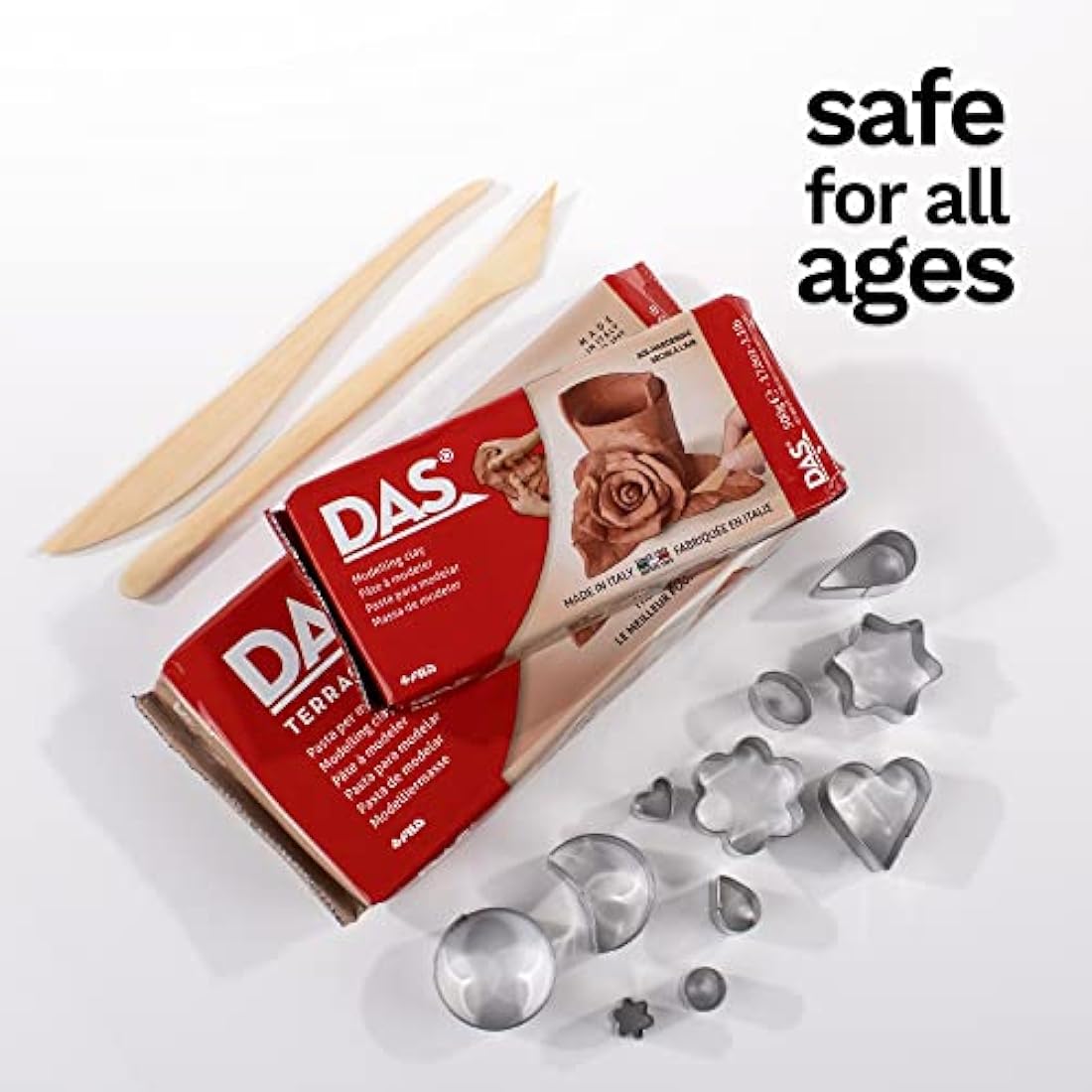 DAS Terracotta Air-Hardening 500g Modelling Clay, For Professionals & Hobbyists