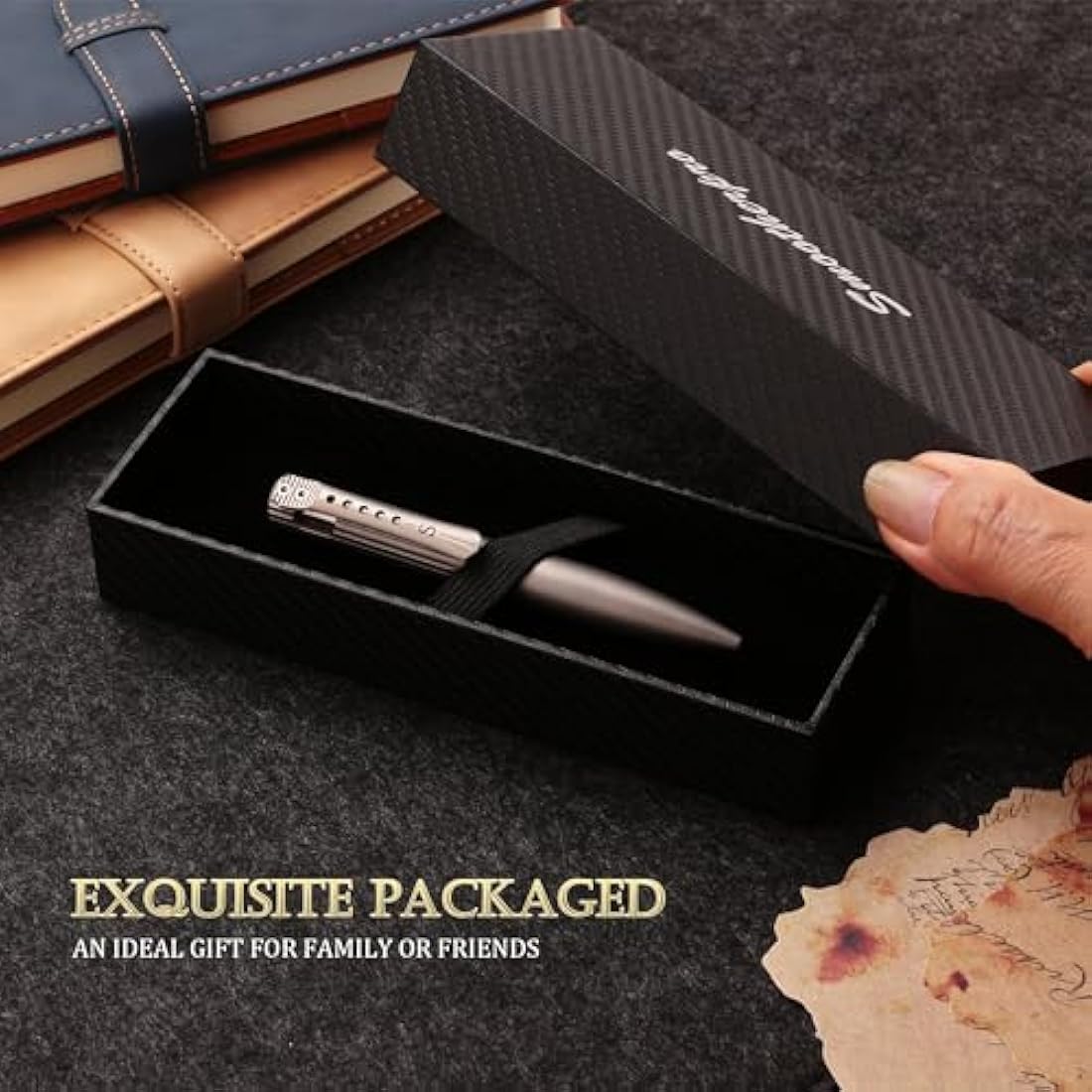 SMOOTHERPRO Titanium Wide Grip Bolt Action Pen | Retractable Ballpoint Pen Short Pen | Compatible with Parker Refill | for Office School Business EDC (TBP03) | Multicolor
