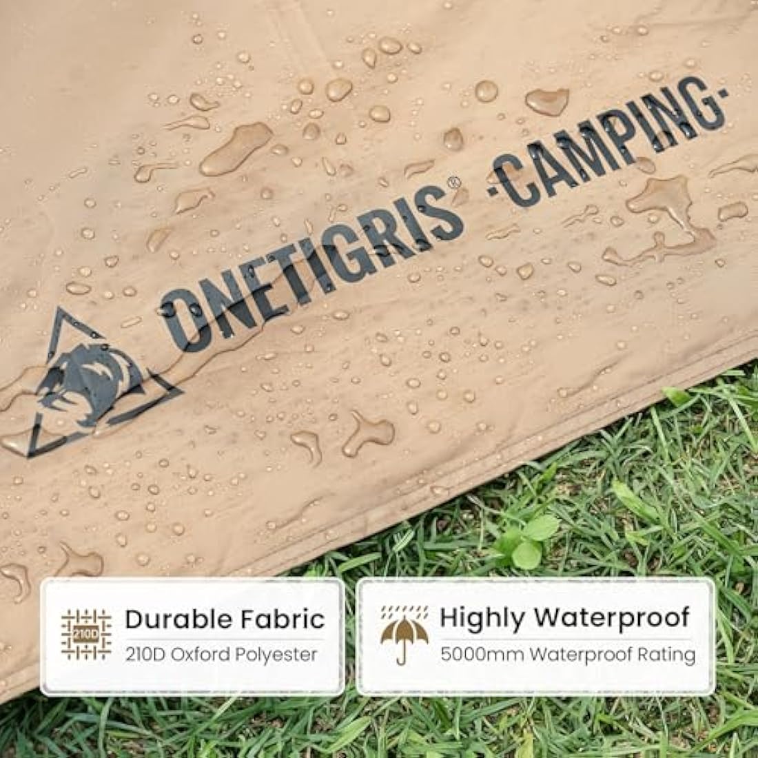 OneTigris Rock Fortress 6 Person Footprint, Ten-sided Tent Groundsheet 5000mm Waterproof Ratings