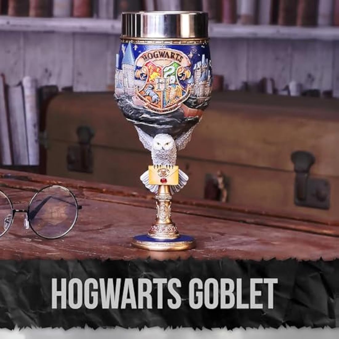 Nemesis Now Harry Potter Collectible Goblet, Polyresin, Blue, 19.5cm