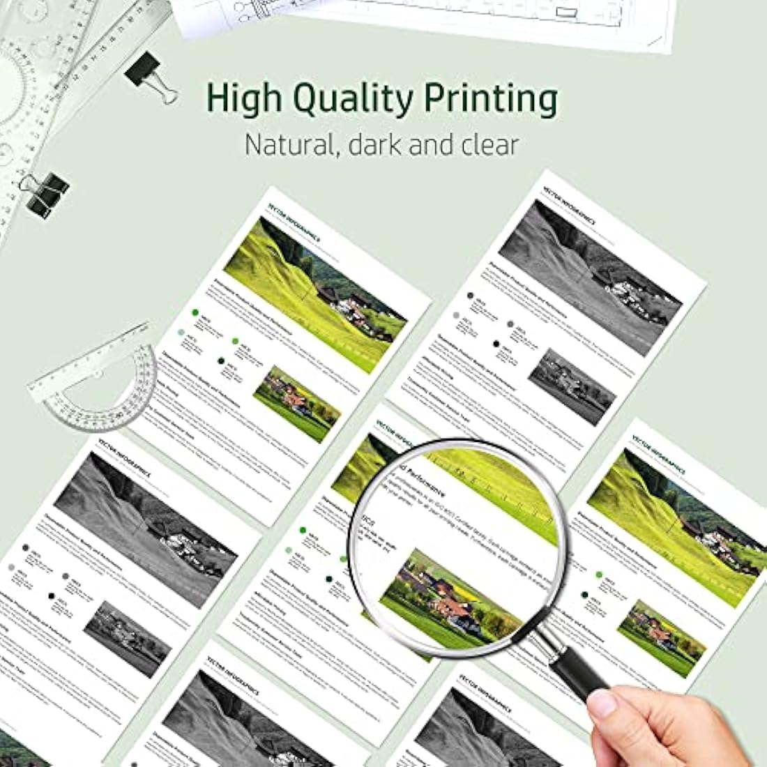 Coloran 62XL Ink Cartridges, for HP 62 XL Black and Tri-color, Compatible for Envy 5540 5541 5542 5543 5544 5545 5546 5547 5548 5640 5642 5644 7640 OfficeJet 200 250 5740 5742 5744(2-Pack)