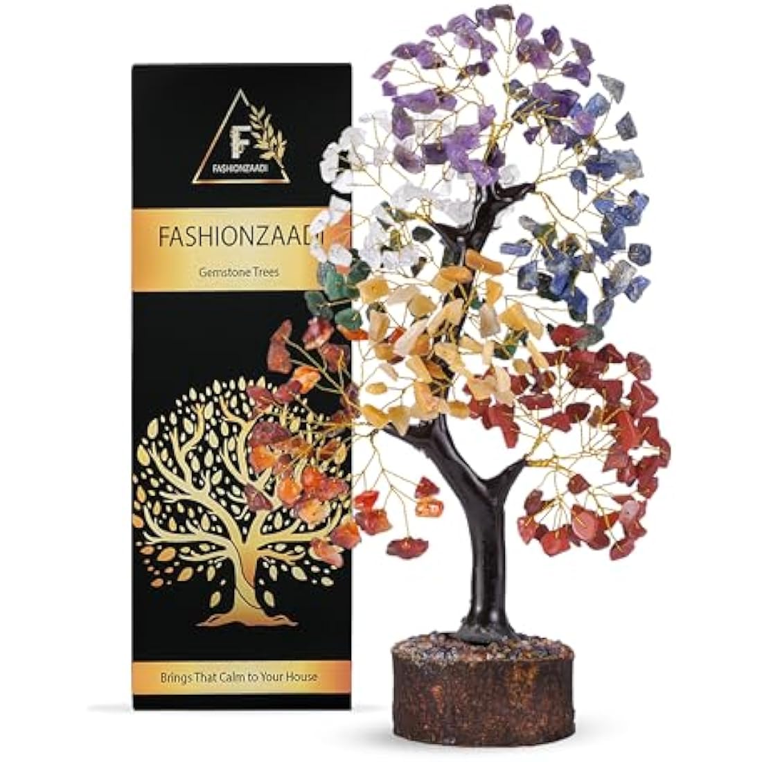 Seven Chakra Tree of Life, Artificial Tree, Crystal Tree for Positive Energy - Feng Shui Tree, Money Tree, Handmade 7 Chakra Tree, Stone Tree, Healing Crystals, Spiritual Gifts, Gifts for Women