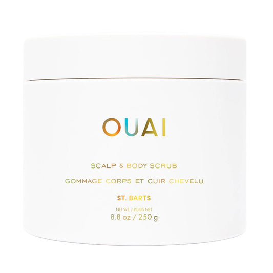 Ouai Scalp & Body Scrub, St. Barts - Foaming Coconut Oil Sugar Scrub & Gentle Scalp Exfoliator Cleanses, Removes Buildup & Moisturizes Skin - Paraben,