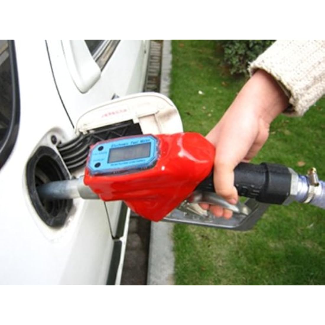KATSU Diesel Dispensor Gun Digital Flow Meter Built-in 1-Inch 25mm Petrol Fuel Gasoline Filling Delivery Nozzle for Tractors Trucks Cars Marine 482215