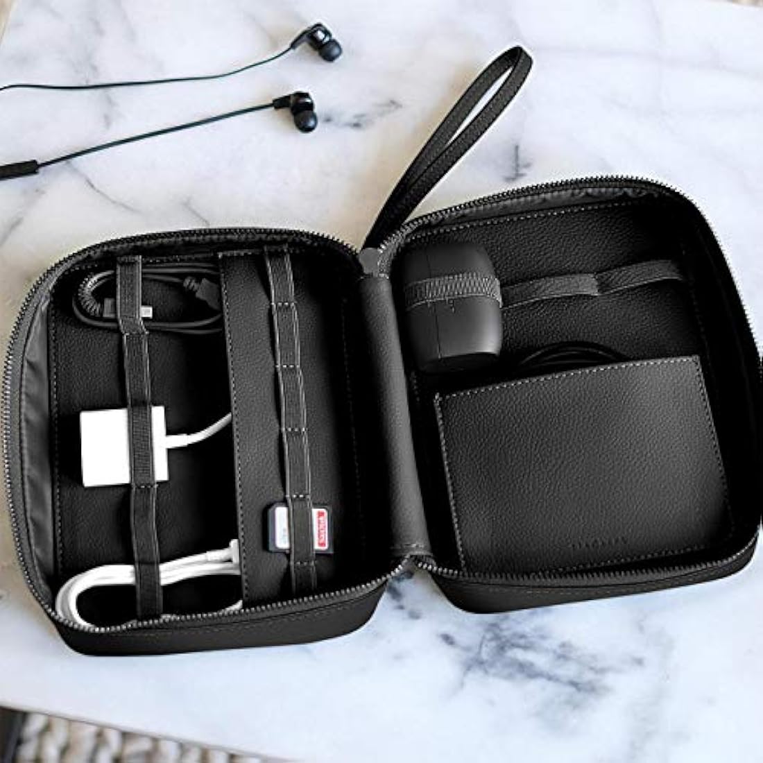 Stackers Pebble Black Cable Tidy Bag