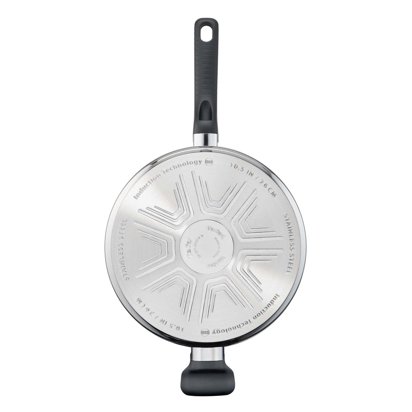 Tefal Comfort Max 26cm Stainless Steel Saute Pan  Durable Non-Stick Pan with Thermo-Spot Heat Indicator, Induction Compatible Base, Comfortable Grip
