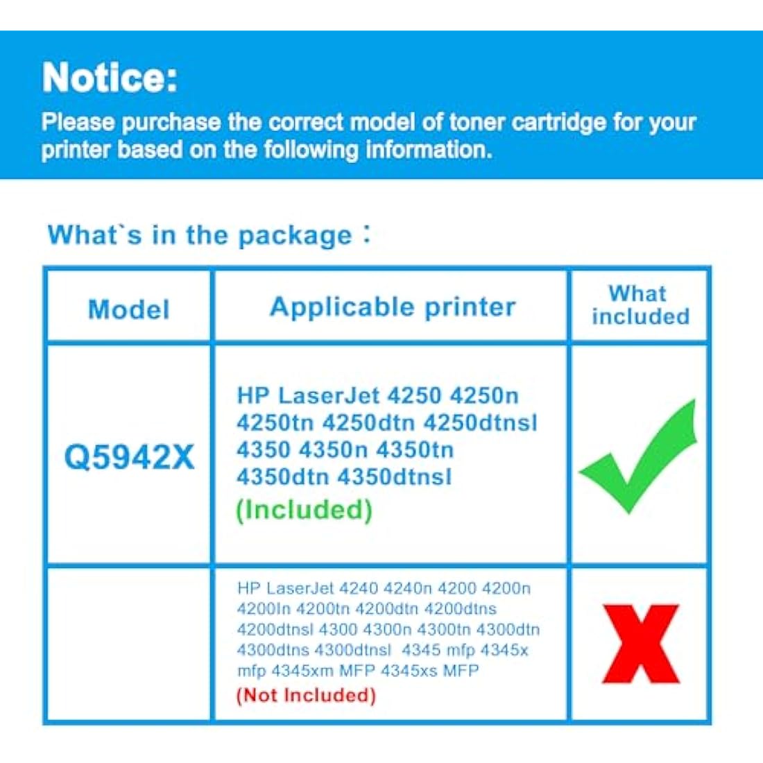 LCL Compatible Toner Cartridge 42X Q5942X High Yield (1 Black) Replacement for HP LaserJet 4240 4240n 4250 4250n 4250tn 4250dtn 4250dtnsl 4350 4350n 4350tn 4350dtn 4350dtnsl