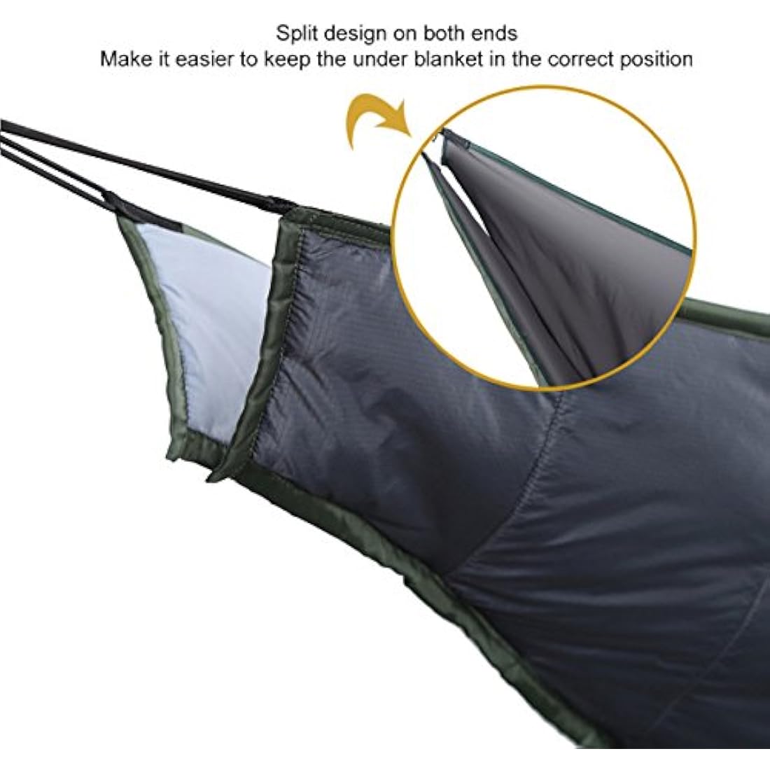 OneTigris Night Protector Ultralight Hammock Underquilt, Full Length Camping Quilt for Hammocks Warm 3-4 Seasons, Weighs only 800g, Great for Camping Hiking Backpacking Traveling Beach